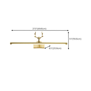ZOWALA - Decorative Antler Design Gold LED Vanity Light Image - 17