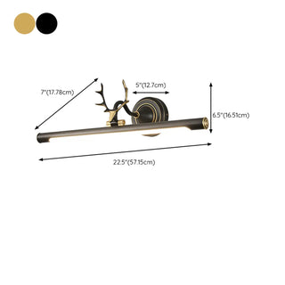 ZOWALA - Antler Design Simple Metal Tubular LED Vanity Light Image - 14