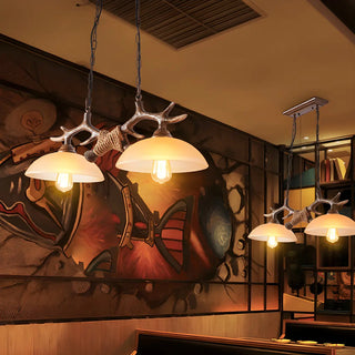 ZOWALA - Antler Down Bowl 2-Light Chandelier Image - 5