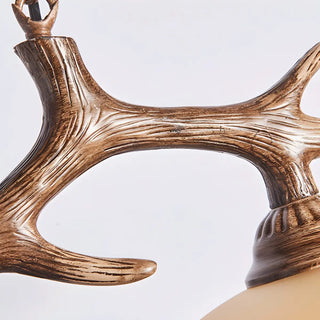 ZOWALA - Antler Down Bowl 2-Light Chandelier Image - 9
