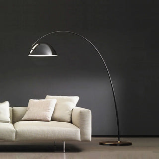 ZOWALA - Adjustable Metal Black Dome and Arc Floor Lamp Image - 11