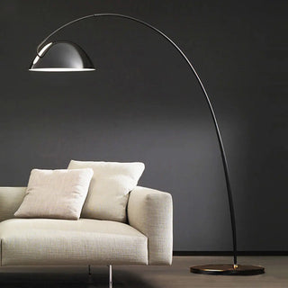 ZOWALA - Adjustable Metal Black Dome and Arc Floor Lamp Image - 12