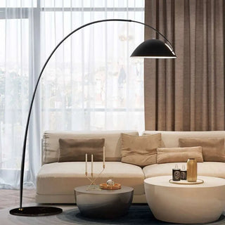 ZOWALA - Adjustable Metal Black Dome and Arc Floor Lamp Image - 14