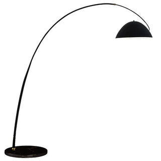 ZOWALA - Adjustable Metal Black Dome and Arc Floor Lamp Image - 5