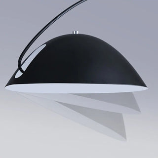 ZOWALA - Adjustable Metal Black Dome and Arc Floor Lamp Image - 7