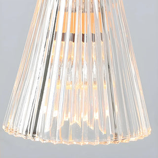 Simple Cone Crystal Shade Wood Base Candle Table Lamp Zawala Image - 20