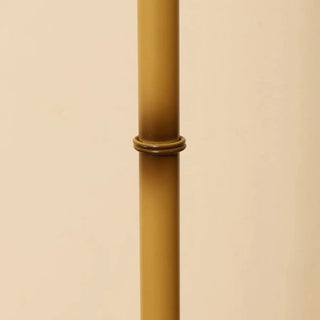 Rustic Fabric Cone and Marble Base Arched Floor Lamp Zawala Image - 8