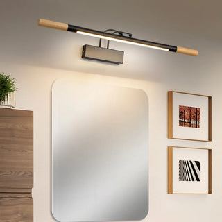 Modern Cylinder Wood Bathroom LED Vanity Light Zawala Image - 1