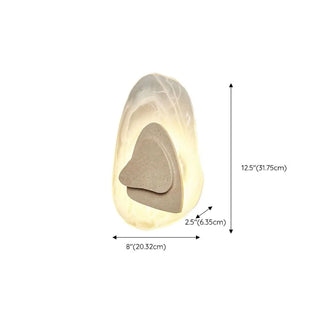 Art Geometric Organic Glass Stone LED Ambient Wall Lamp Zawala #size