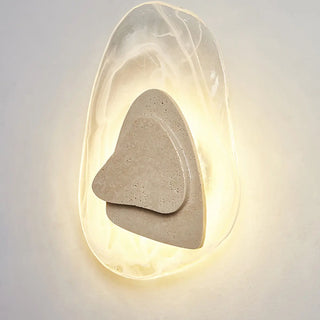 Art Geometric Organic Glass Stone LED Ambient Wall Lamp Zawala Image - 5