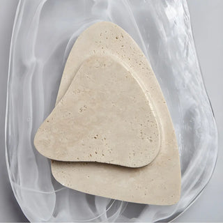 Art Geometric Organic Glass Stone LED Ambient Wall Lamp Zawala Image - 8