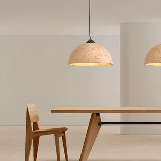 ZOWALA - Art Deco Industrial Resin Dome Vaulted Pendant Light Image - 1