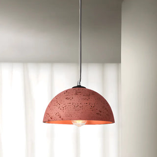 ZOWALA - Art Deco Industrial Resin Dome Vaulted Pendant Light Image - 12