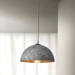 ZOWALA - Art Deco Industrial Resin Dome Vaulted Pendant Light Image - 15