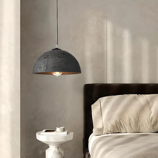 ZOWALA - Art Deco Industrial Resin Dome Vaulted Pendant Light Image - 2