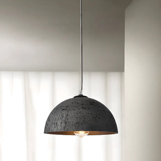ZOWALA - Art Deco Industrial Resin Dome Vaulted Pendant Light Image - 4