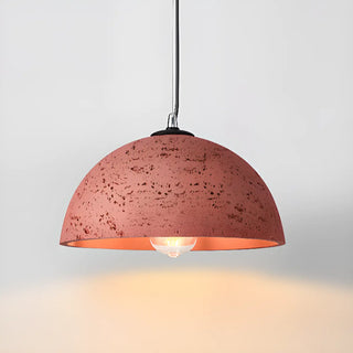 ZOWALA - Art Deco Industrial Resin Dome Vaulted Pendant Light Image - 6