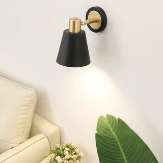Modern Minimalist Rotatable Black Wall Sconce Set Zawala Image - 2