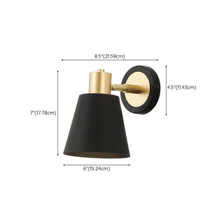 Modern Minimalist Rotatable Black Wall Sconce Set Zawala #size