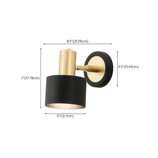 Modern Minimalist Rotatable Black Wall Sconce Set Zawala Image - 23