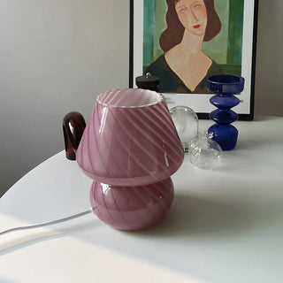 ZOWALA - Modern Striped Glass Table Lamp Image - 10