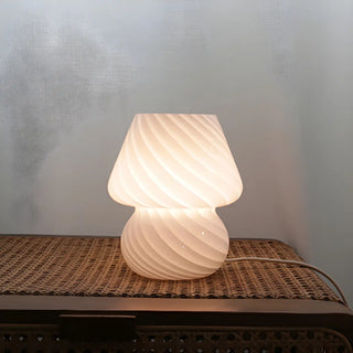 ZOWALA - Modern Striped Glass Table Lamp Image - 4
