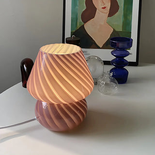 ZOWALA - Modern Striped Glass Table Lamp Image - 6