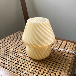 ZOWALA - Modern Striped Glass Table Lamp Image - 8