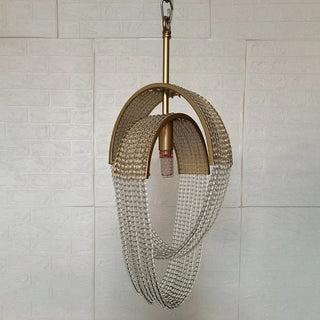 ZOWALA - Art Deco Modern Oval Clear Crystal Pendant Light Image - 5