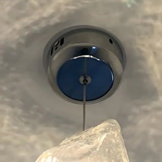 ZOWALA - Modern Art Deco Bedroom Clear Glass Rock Pendant Light Image - 6