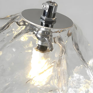 ZOWALA - Modern Art Deco Bedroom Clear Glass Rock Pendant Light Image - 8
