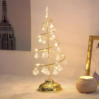 Exquisite Modern Silver Christmas Tree LED Table Lamp Zawala Image - 1