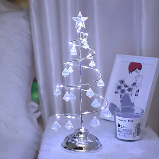 Exquisite Modern Silver Christmas Tree LED Table Lamp Zawala Image - 2