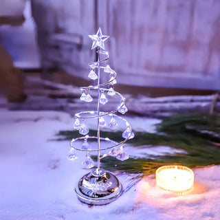 Exquisite Modern Silver Christmas Tree LED Table Lamp Zawala Image - 3