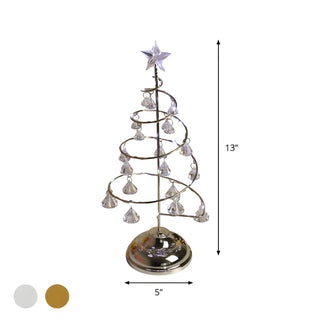 Exquisite Modern Silver Christmas Tree LED Table Lamp Zawala Image - 8