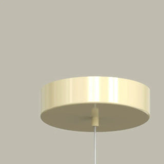 ZOWALA - Modern Bedroom LED Art Deco White Circle Pendant Light Image - 9