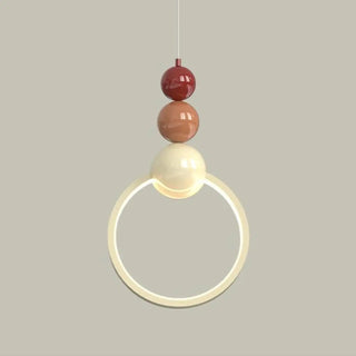 ZOWALA - Modern Bedroom LED Art Deco White Circle Pendant Light Image - 11