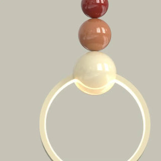 ZOWALA - Modern Bedroom LED Art Deco White Circle Pendant Light Image - 12