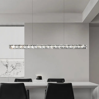 ZOWALA - Art Deco Rectangle Acrylic LED Island Light Image - 2