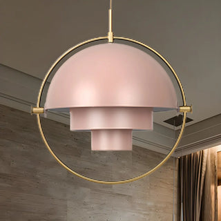 Modern Art Deco Geometric Spherical Gold Pendant Light Set Zawala Image - 10