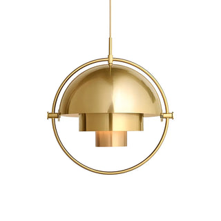 Modern Art Deco Geometric Spherical Gold Pendant Light Set Zawala Image - 14