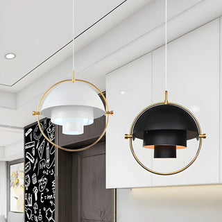 Modern Art Deco Geometric Spherical Gold Pendant Light Set Zawala Image - 19