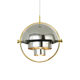 Modern Art Deco Geometric Spherical Gold Pendant Light Set Zawala Image - 20
