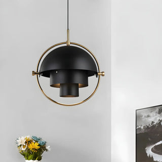 Modern Art Deco Geometric Spherical Gold Pendant Light Set Zawala Image - 23