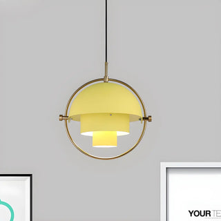 Modern Art Deco Geometric Spherical Gold Pendant Light Set Zawala Image - 27