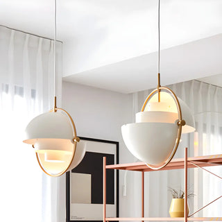 Modern Art Deco Geometric Spherical Gold Pendant Light Set Zawala Image - 3