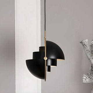 Modern Art Deco Geometric Spherical Gold Pendant Light Set Zawala Image - 33