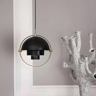 Modern Art Deco Geometric Spherical Gold Pendant Light Set Zawala Image - 34