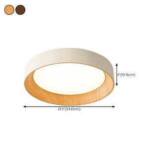 ZOWALA - Art Deco Round White Metal Flush Mount Light Image - 23