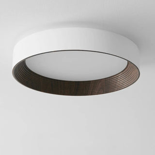 ZOWALA - Art Deco Round White Metal Flush Mount Light Image - 9